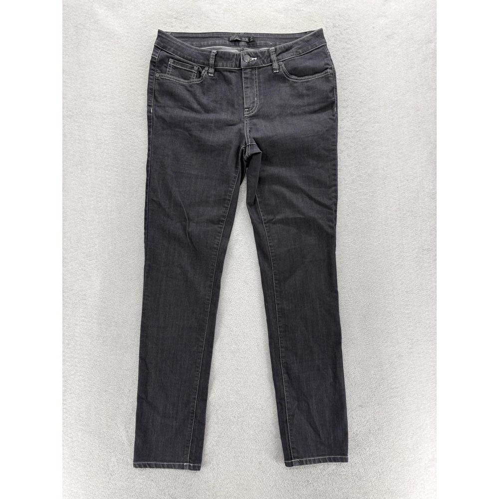 PrAna Kayla Slim Straight Jeans Womens 10/30 Gray Charcoal 4-Way Stretch Denim